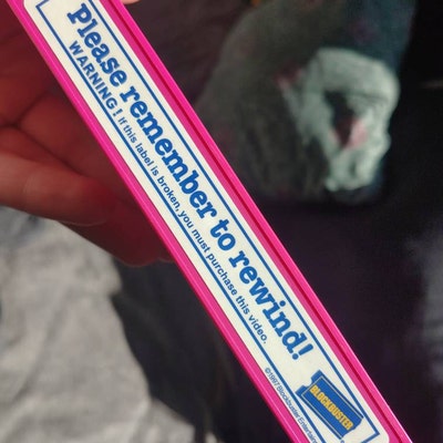Please Remember to Rewind Blockbuster Video Rental VHS Vinyl Die-cut ...
