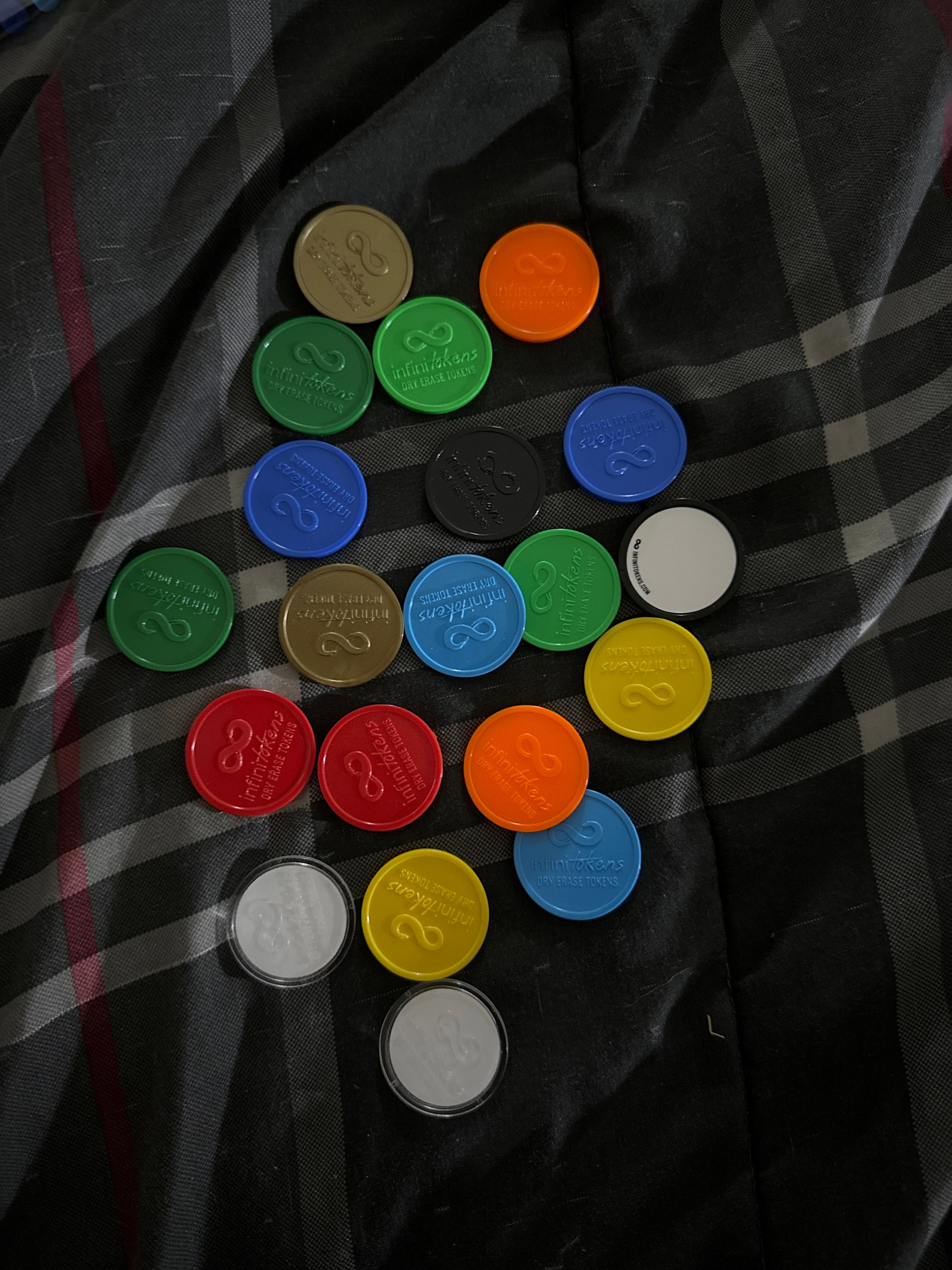 Dry Erase Counters/Tokens/Ability counters - Erasable, Reusable discs for games like Magic the Gathering and RPGs.