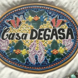 Upgrated Shipping Personalized Talavera Tile House Sign - Etsy