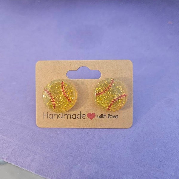 Mikovivi Baseball Earrings, 0.47in Exquisite Alloy Baseball Jewelry