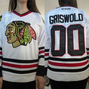 Clark Griswold Blackhawks Jersey Clark Griswold 00 National Lampoons  Vacation Movie Costume Hockey Jerseys Chicago Blackhawks Christmas Gift  From Michaelwen2008, $24.25