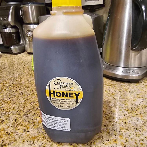 Buckwheat Honey - 5lb Jug - Minnesota Pure Raw Honey - BPA Free Jug - Etsy