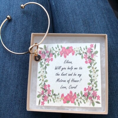 Will You Help Me Tie the Knot Knot Bracelet Bridesmaid - Etsy