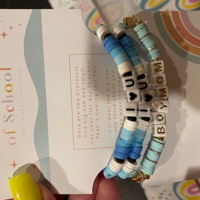 Mom and Me Bracelet Set Valentines Day I Love You Bracelet Mom and Mini ...