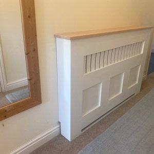 Bespoke Panel Effect Solid Oak Top Radiator Cover - Etsy