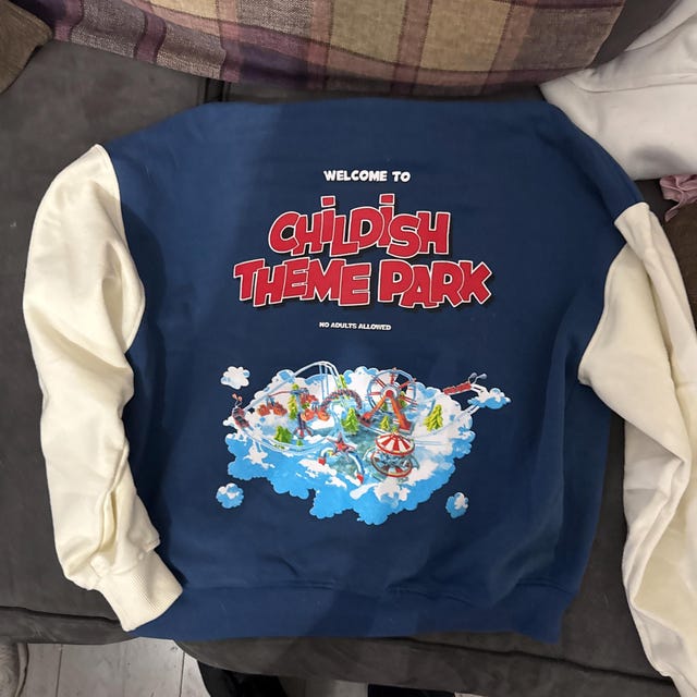 Tgfbro childish theme park hoodie hotsell