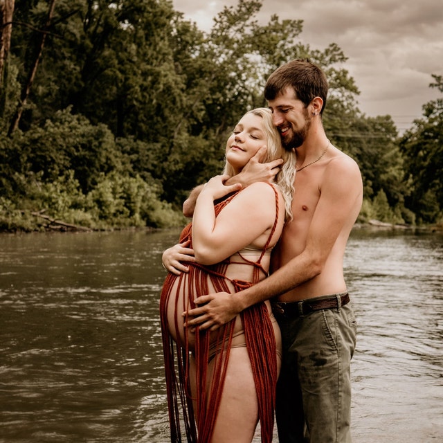 Lisa Macrame Dress, Boho Hippie Festival Dress, Maternity