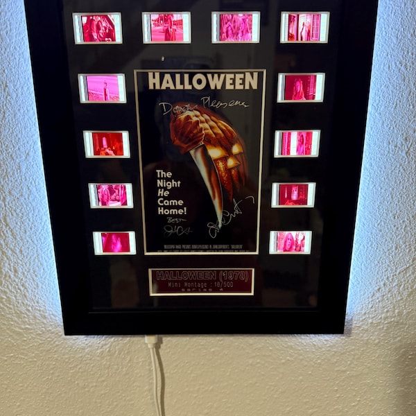 HALLOWEEN Cast Signed Horror Classic, Original 35mm Film Cell Prop ...