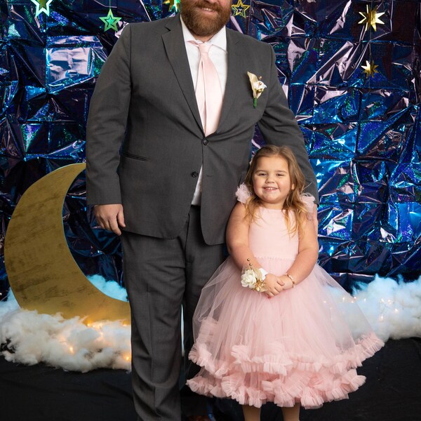 Puseky Prinzessinnen Kleid Für Mädchen - Pailletten Tüll Kleid Mit Langen Ärmeln