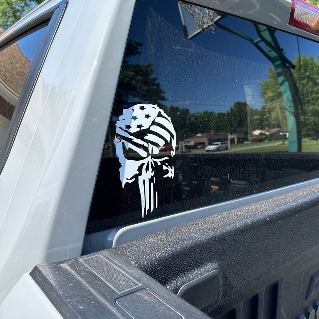 Punsher Dstressed Amercan Flag Decal Fts Any Trucks Talgate. Szes Punsher Dstressed Amercan Flag Decal Fts Any Trucks Talgate. Szes