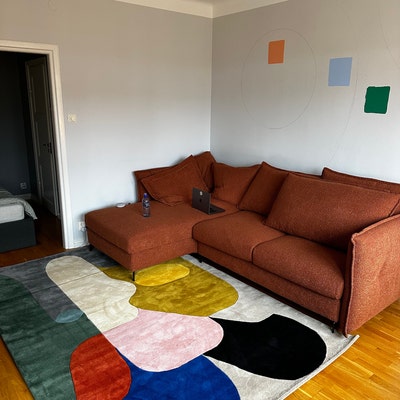 Flamingo Modern Abstract Woolen Minimalist Subtle Colorful Area Rug for ...