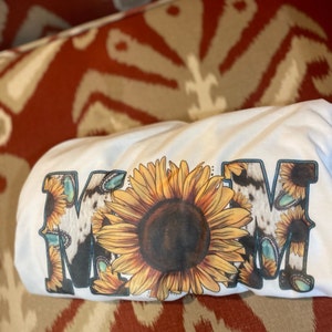 Sunflower Mom Cowhide Design Pngmother Design (Download Now) - Etsy