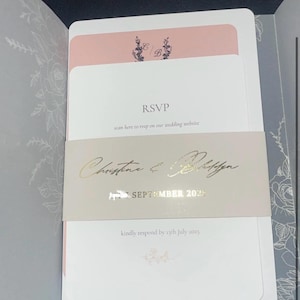 Belly Bands on Paper card and Vellum Belly Bands, Gold Rosegold silver foil