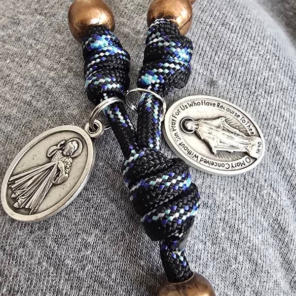 Knotted Catholic Rosary Rope With Large Nailed Crucifix. Your Choice of ...