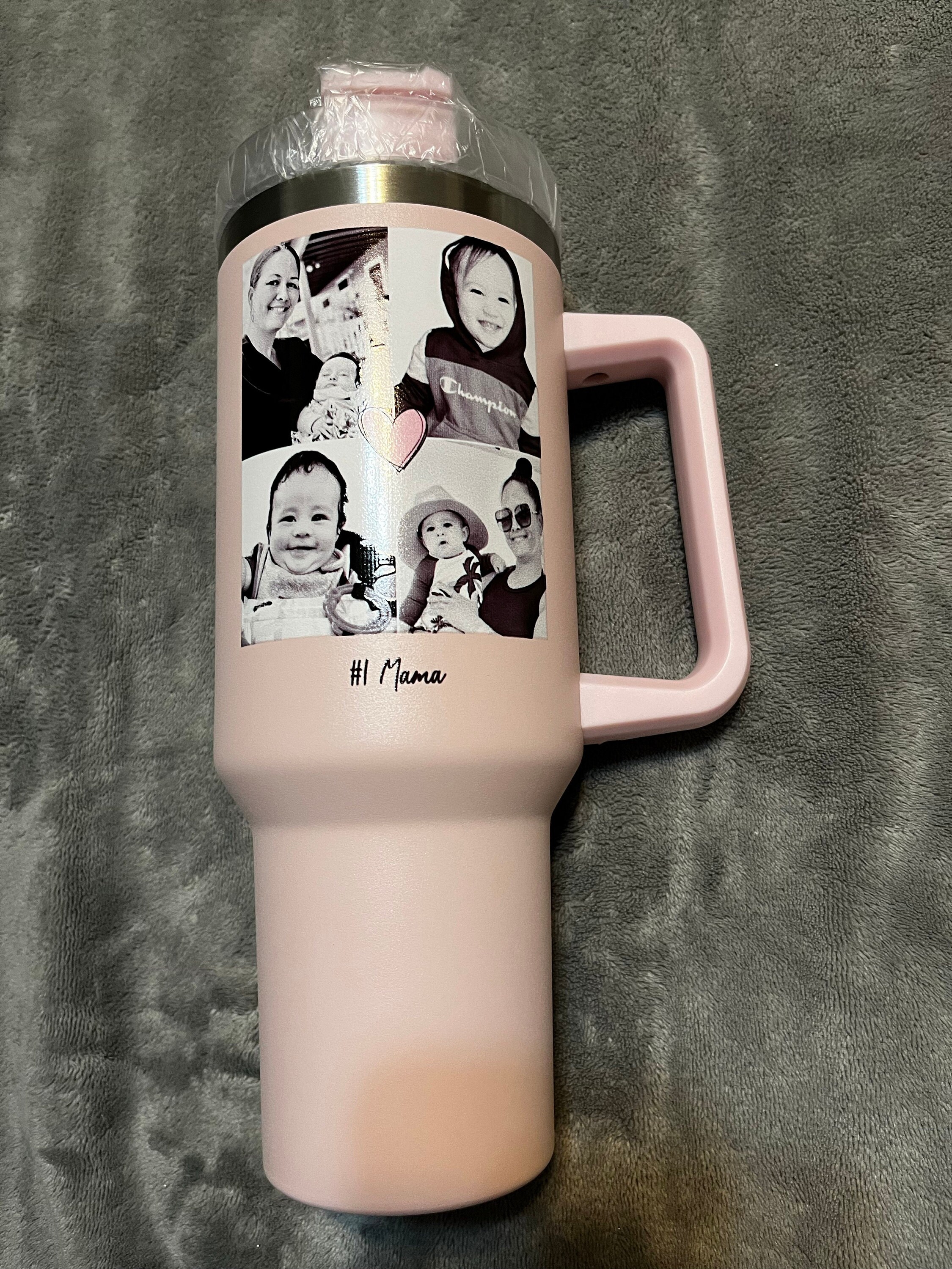Personalized Mother's Day Tumbler - 40oz Insulated Custom Cup with Straw, Perfect Gift for Grandma and Family Memories