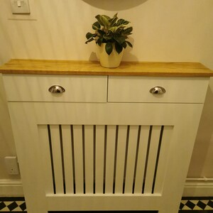 Bespoke Custom Radiator Cover Solid Oak Top UK - Etsy