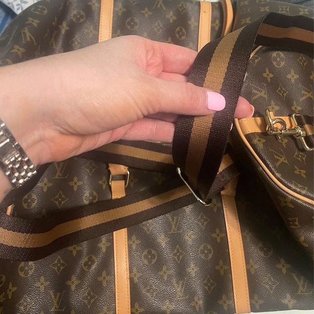 Louis Vuitton Keepall Bandouliere Monogram Mesh 50 Pink in Mesh/Leather  with Silver-tone - US