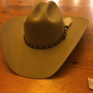 BOLDER Horsehair Hat Band WHITE Side Tassel Cinnamon Brown - Etsy