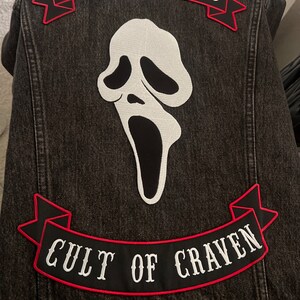 Scream Movie Ghost Face Mask Psychosis Killer Dark Badge Embroidered ...