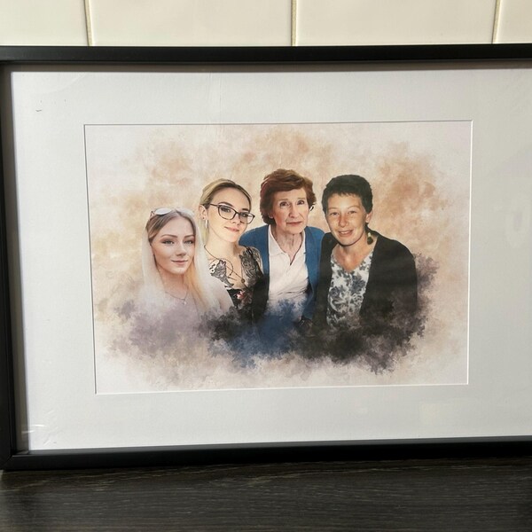 Family Tree Art Print Wall Art Canvas Family Tree Collage Custom ...