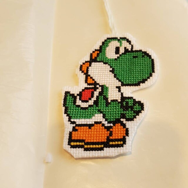 よっしー様 ヨッシー スーパーマリオにインスパイアされたクロスステッチパターン