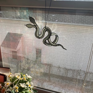 Suncatcher Python. Animal Snake Home House Pendant. Wall 