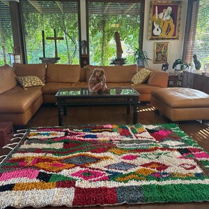 【新品未使用】モロッコ直輸入 ハンベルラグ カスタムウールベルベルラグ – マルチカラーのモロッコ製ハンドメイド