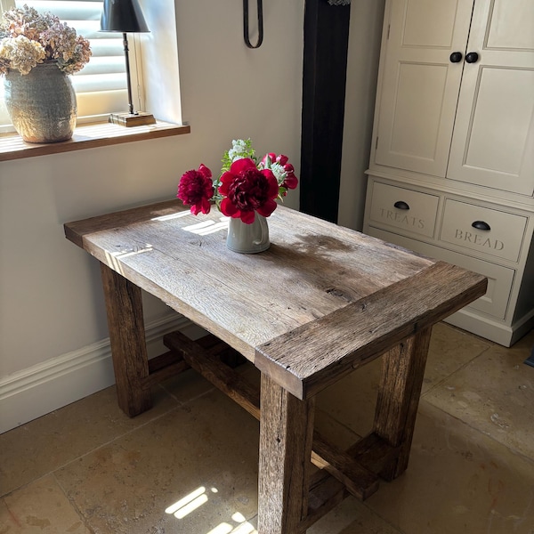 Handmade Reclaimed Wood Dining Table: Rustic Farmhouse Kitchen Table - Etsy