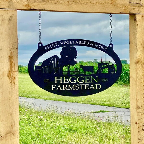 Metal FARM Sign ,barn , Cow , Tractor Sign Customized With Your Name - Etsy