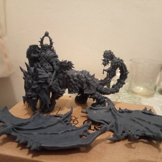 Chaos Lord on Manticore, Avatars of War - Etsy