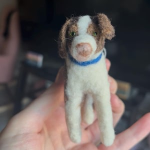 Custom Needle Felted Dog Christmas Ornament: Handmade Pet Memorial Gift