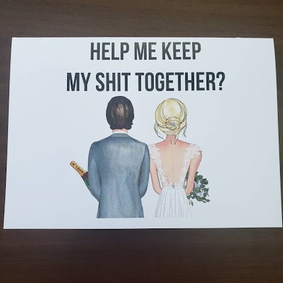 Help Me Keep My Shit Together Bridesman Card Man of Honor Bridesman ...