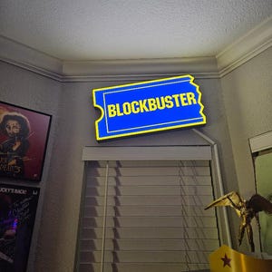 Letrero de video Blockbuster con luz LED, regulable y alimentado ...
