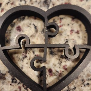 Puzzle Heart 4 Piece Imprint Cookie Cutter - Etsy
