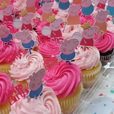 Peppa Pig Cupcake Toppers Peppa Pig Birthday Peppa Pig Party, Peppa Pig ...