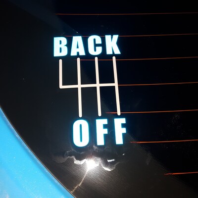 Back off Stick Shift Pattern Decal Manual 6 Speed - Etsy