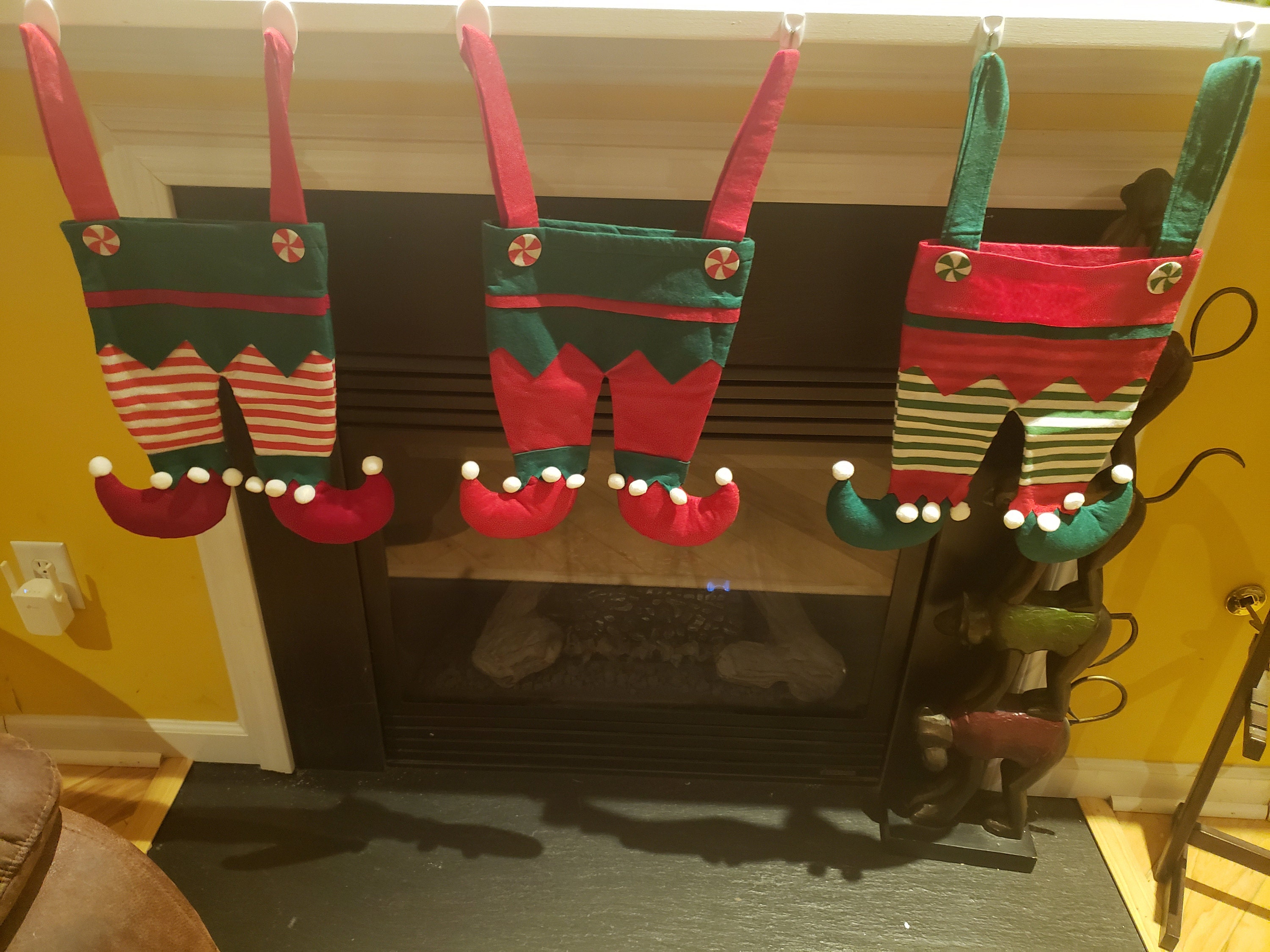 SHIPS NEXT DAY / Elf Family Stockings / Personalized Family Stockings / Elf Stockings / Matching Christmas Stockings / Family Stockings