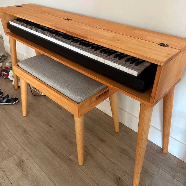 Mid Century Modern Piano Keyboard Stand, Kids Piano Stand, Piano Keyboard  Table -  Denmark
