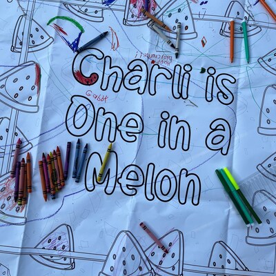 Custom Designed Personalized Coloring Tablecloth Any Theme Decor Kids