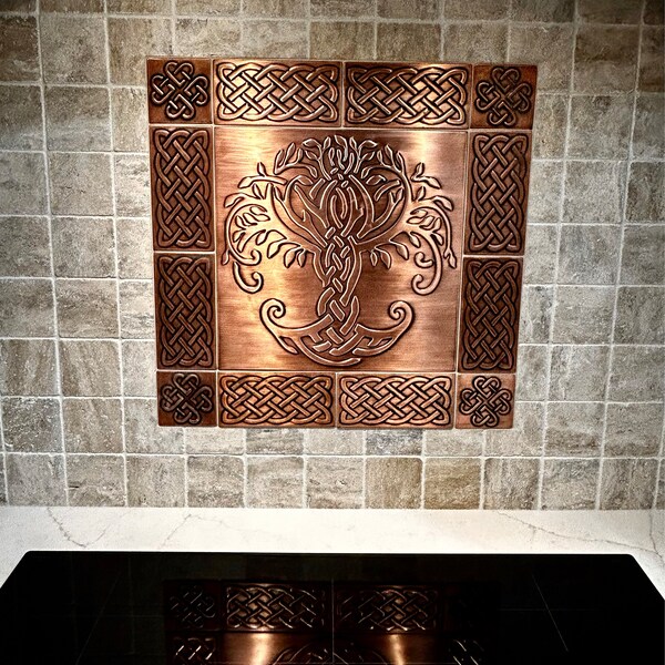 Magnificent, Unique Celtic Tree of Life, Set of 13 Handmade Tiles - 100 ...
