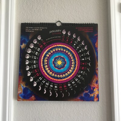 Mandala Calendar 2024, Wall Hanging 2024, Mandala Art, Wall Calendar ...