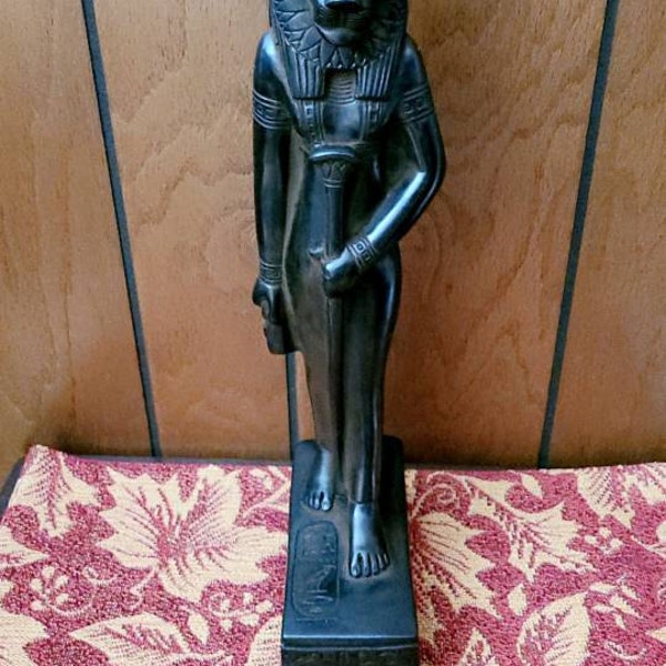 Statue of Goddess Sekhmet Black Standing Large Solid Heavy Ancient ...