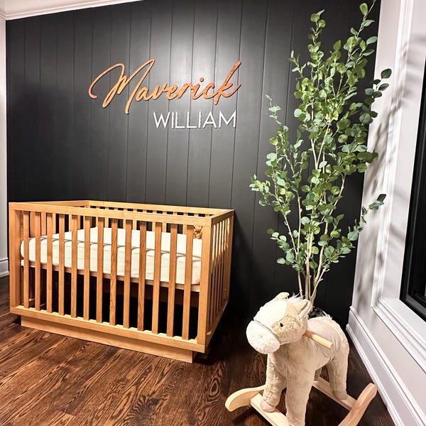 Custom Wood Nursery Name Sign, Custom Nursery Sign, Wooden Name Sign ...