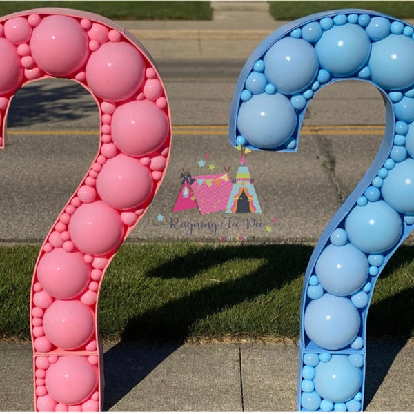 Question Mark Balloon Mosaic Template, Gender Reveal (digital Download ...