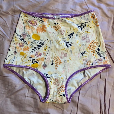 Littlefour Handmade Floral High Waist Panties - Etsy