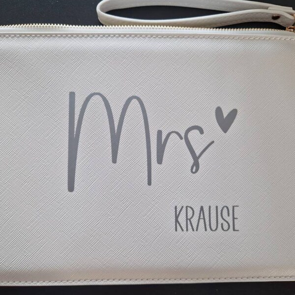 Braut-Kosmetiktasche Mit Hochzeitsmotiv – Personalisierbare Schminktasche Für Notfälle, 25 X 18 X 6 Cm