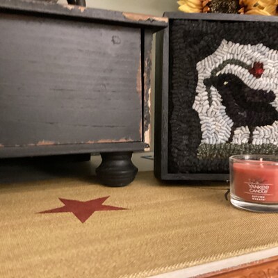 Handmade Primitive Style Hooked Rug Roses in Basket - Etsy