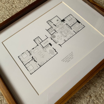 Friends TV Show Floor Plan: Monica, Rachel, Chandler and Joey ...