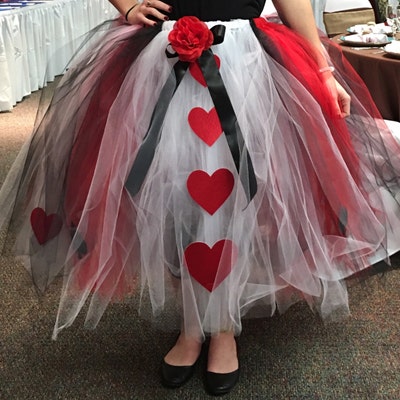 Queen of Hearts Adult Teen Pre-teen Costume Tutu Custom Sewn Tutu up to ...