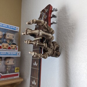 Grip Reaper Guitar Hanger Skeleton Left Hand Etsy New Zealand